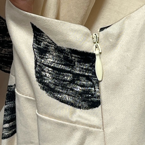 NWT Anthropologie Cat Feline Print Dress - Black and Cream - Picture 8 of 8